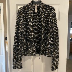 Jones New York 72% Wool Zip Up Sweater